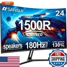 SANSUI ES-G24C1-US 24 Inch Curved Gaming Monitor 160Hz 1ms picture