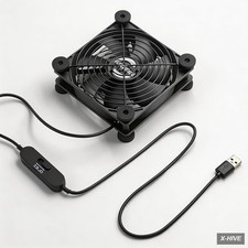 Dual Voltage 120mm USB Cooling Fan 5V/12V 3 Speed Quiet 18dB Ultra Quiet, 3 picture