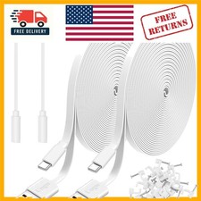 Flexible 10FT Power Cable for Indoor & Outdoor Security Cameras - 2 Count picture