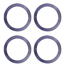 Universal CD Stripe Magnetic Adapter Ring, 4 Pcs Sticker Ring, Purple picture