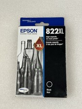 Genuine Epson 822XL High-Capacity Black Ink Cartridge Original OEM 08/2027 picture