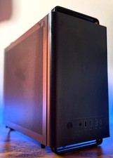 U320 M-ATX/ITX Case, Micro ATX CASE, Portable Desktop Case with Handles, Black picture