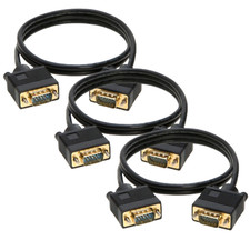 3 pcs 3ft SVGA VGA Cable Male to Male M/M Monitor Cord TV HDTV Full HD15 Laptop picture