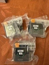 3 NEW Sealed Easy Ink LC20E BK XXL Cartridges Black, EXP. 28/09/2026 picture