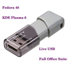 Fedora 40 64bit Fast USB 3.0 Drive w/KDE Plasma Spin Bootable Full Feature OS picture