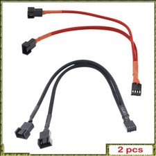 2pcs 4-pin Y Splitter Cable 4 Pin PWM Female To 3/4 Pin CPU Fan PC Fan Extension picture