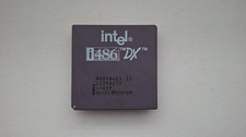 Intel A80486DX-33 SX829 486DX very rare spec vintage CPU GOLD picture