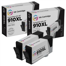 LD 2PK Replacements for HP 910XL 3YL65AN HY Black Ink OfficeJet 8010 8025 8035 picture