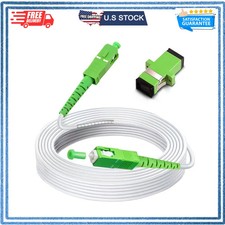 30ft SC/APC to SC/APC Armored Fiber Optic Patch Cable Single Mode 9/125um LSZH picture
