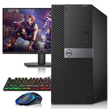 Dell 5040 MT Gaming PC i5-6th 16GB RAM 1TB SSD HDD NVIDIA GT 24” LED WiFi Win 11 picture