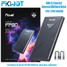 Fikwot External SSD 1TB 2TB USB 3.2 Gen 2 Portable Solid State Drive 2050MB/s picture