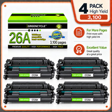4PK Fits For HP Laserjet M402dw MFP M426fdn CF226A 26A BK Laser Toner Cartridge picture