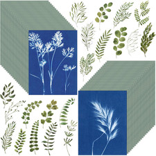 40 PCS Cyanotype Sun Print Kit, A5 Sensitive Solar Art Paper Kit with 20 Pcs Lea picture
