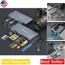 Fast 8-in-1 CFexpress Type B Card Reader: 10Gbps USB C/A, Portable Aluminum Case picture