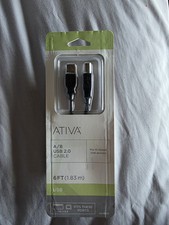 Ativa 2.0 A/B Cable USB 2.0, 6 Ft. - New In Package, Sealed, Item 828-620 picture