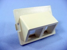 Leviton Ivory MOS Wallplate 2-Port Quickport 45° Adapter Insert Module 41294-2QI picture