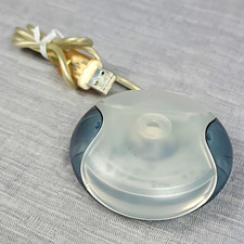 Vintage Apple USB Puck Mouse M4848 Graphite Gray Translucent iMac G3 Tested picture