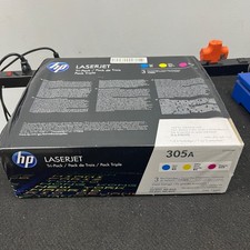 New HP 305A CF370AM Cyan Yellow Magenta LaserJet Toner Cartridge 3-Pack picture
