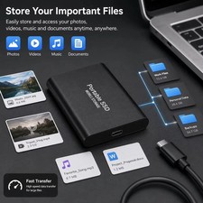 1TB 4TB 16TB Portable SSD Type-C External Hard Drive High Speed USB 3.1 Laptop picture