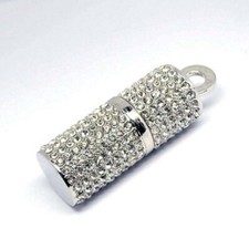 Silver 32GB 64GB Metal Diamond Crystal USB 2.0 Flash Drive Metal Necklace Memory picture