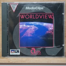 MediaClips WorldView Cd-rom Software Mac PC MPC Image Video Audio Clips Vintage picture