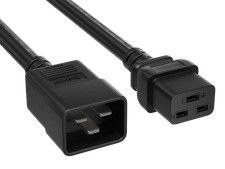 6ft IEC320 C20 to C19 Heavy Duty Power Cord 12AWG 20A/250V SJT, Black picture