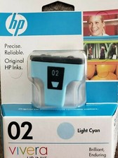 HP 02 VIVERA Light Cyan Colored Ink Cartridge, Standard, HP C8774WN SEALED  picture