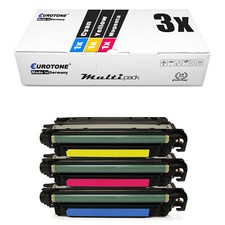 3X Eurotone Eco Cartridge For HPECOLOR LaserJet Enterprise CP-5525-XH CP-5525-DN picture