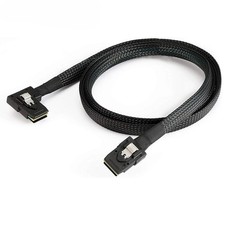 Mini SAS SFF-8087 to SFF-8087 Left Angle Internal Server High Speed Cable picture