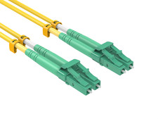 1m LC/APC to LC/APC Fiber Patch Cable Single Mode OS2 9/125 Duplex Green picture