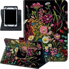 Case for 6-7 Inch Tablet, eReader, Kindle Series - Stand Folio Cover, Wildflower picture