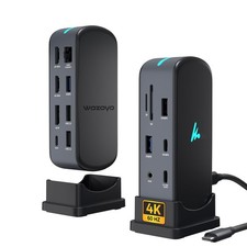 Type C 14 in 1 Wozoyo Docking Station, PD 100W, 2X4K@60Hz HDMI, 4K DisplayPor... picture