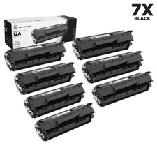 LD 7PK Comp Black Laser Toner Cartridge for HP 12A Q2612A LaserJet 3020 3030 picture