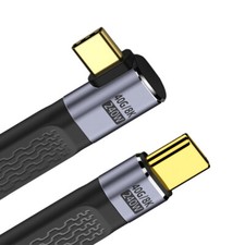 Cablecy Right Angled 240W Type-C USB-C USB4 40Gbps 100W 8K Flat FPC Data Cable picture