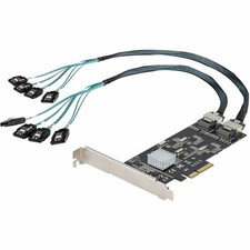 StarTech 8 Port SATA PCIe Card, PCI Express 6Gbps SATA Expansion Card with 4 picture