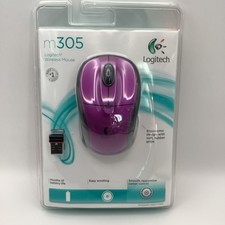 Logitech M305 Wireless Optical Mouse Purple USB Nano Receiver New Sealed picture