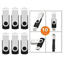 10 Pack 8GB Swivel Flash Pen Drive Folding USB 2.0  Memory Stick U Disk Thumb picture