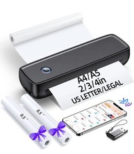 Aixiqee Wireless Bluetooth Printer A81 - Portable Inkless, For 8.5