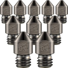 Mudder 10 Pieces Hardened Steel Nozzle 0.4 Mm/ 1.75 mm 3D Printer Mk8 Nozzles Hi picture