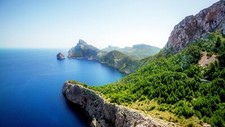 Landscape sea coast nature daylight rocks spain mallorca Custom Gaming Mat Desk picture