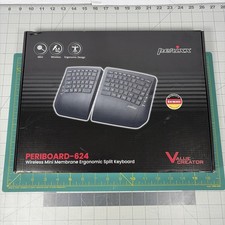 Perixx PERIBOARD-624B Wireless Ergonomic Split Keyboard Black US English New picture
