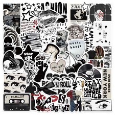 Black Aesthetic Downtown Girls Stickers Fashion Y2k Stickers(50) picture