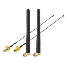 2-Pack 868MHz 915MHz Zigbee RFID Antenna + IPX U.FL to SMA Cable for Smart Home picture