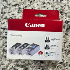 Canon ChromaLife 100 Genuine Inkjet PGI-35 Black & CLI-36 Tri-Color Cartridges picture