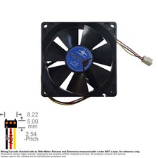Fan Axial Muffin Cooling DC 12V  92mm 92x92x25 Vantec Stealth Quiet 0.07A picture