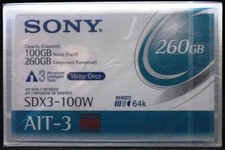 New Sealed Sony SDX3-100W AIT3 AIT 3 Tape BackUp Cartridge WORM 100GB/260GB  picture
