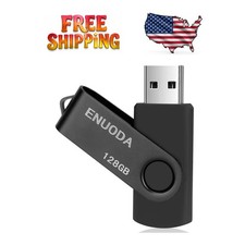 Portable 128GB Thumb Drive with Swivel Design - Perfect for Home and Office Use picture