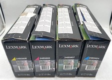 4X NEW LEXMARK 24B5804 24B5805 24B5806 24B5807 TONER CARTRIDGES picture