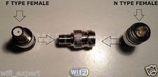 F Type Female Jack to N TYPE Female Plug Straight Adapter RF Connector Converter picture