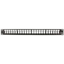 Leviton 49255-H24 1RU 24-Port Flat Patch Panel with Cable Management Bar picture